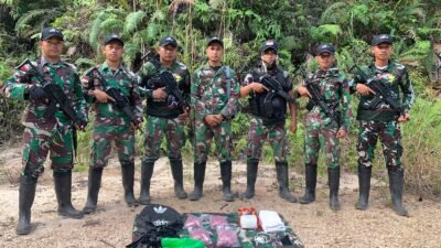 Pamtas Yonarmed Gagalkan Penyelundupan 10.000 Ekstasi dan 1 Kg Sabu Dari Malaysia