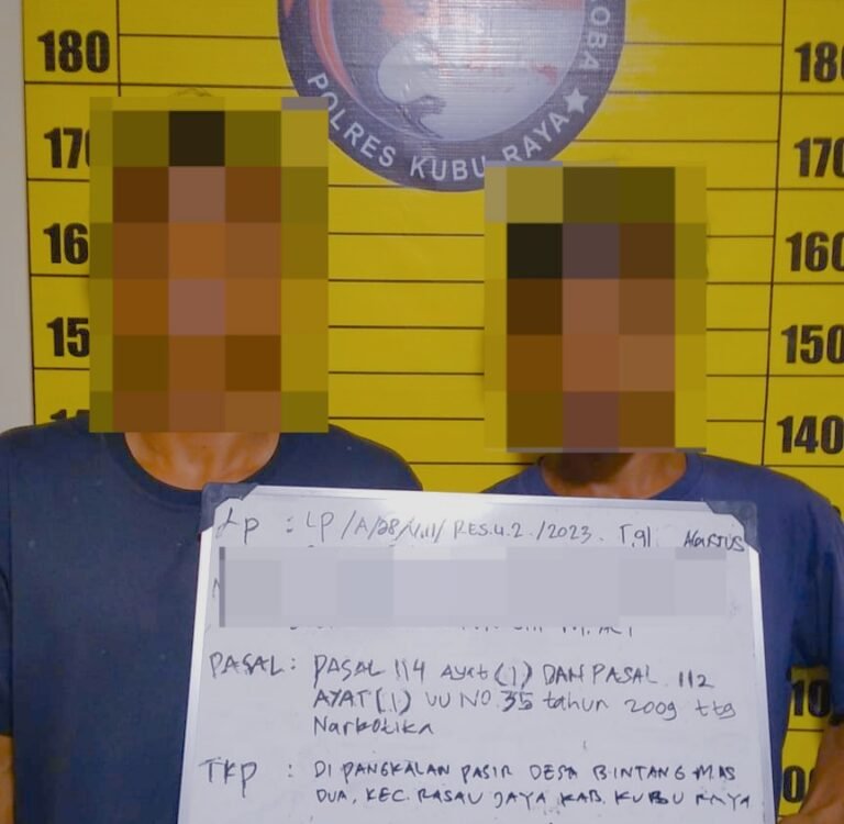 Beli Sabu di Kampung Beting, Saat Fly Dua Pemuda Rasau Jaya Diciduk Polisi