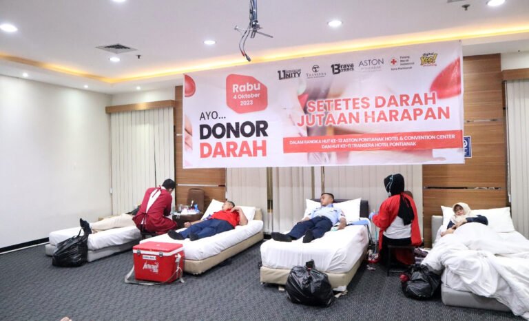 Peduli Akan Kebutuhan Stok Darah, ASTON Pontianak dan TRANSERA Hotel Gelar Donor Darah