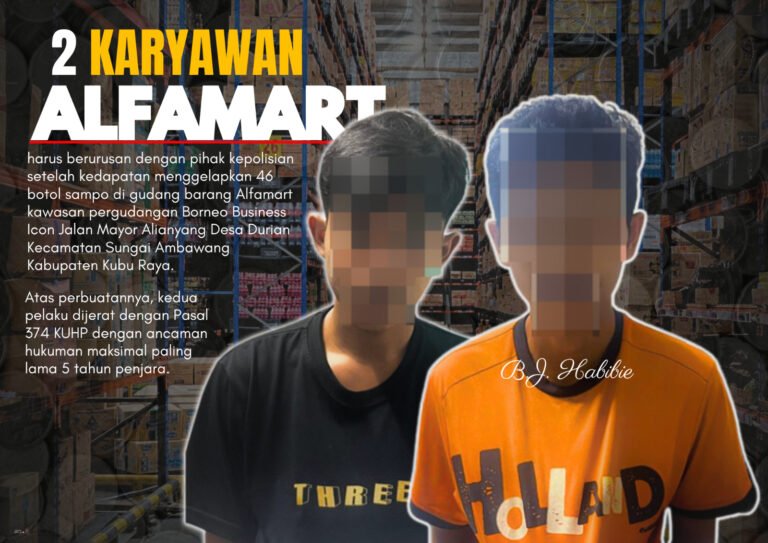 Cari “Can” Dengan Gelapkan 46 Botol Sampo, Dua Karyawan Alfamart Dilaporkan Ke Polisi