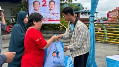 Relawan For Gibran Gelar Tebus Murah Sembako di Pontianak