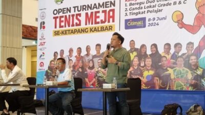 Open Turnamen Tenis Meja Ketapang, Theo Harap Olahraga Jadi Ajang Promosi Daerah