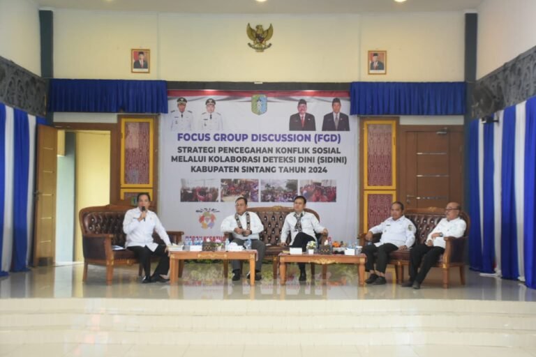 Upaya Pencegahan Konflik Sosial, Kesbangpol Sintang Gelar FGD