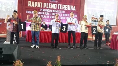 3 Paslon Cabup dan Cawabup Sintang 2024 Ikut Pengundian Nomor Urut