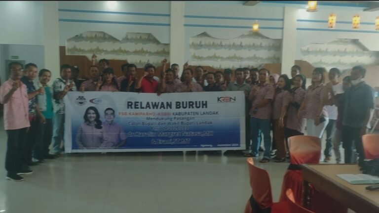 FSB Kamiparho-KSBSI Landak Deklarasikan Dukungan Untuk Karolin-Erani