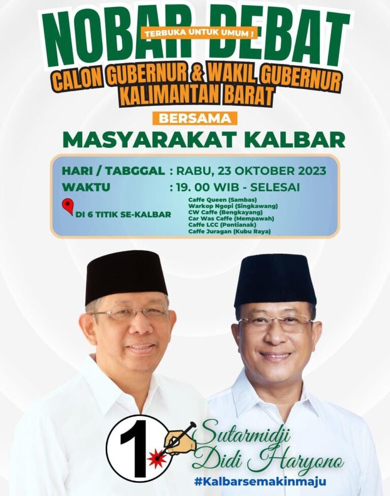 Simpul Relawan Midji-Didi Gelar Nobar Debat Perdana Pilgub Kalbar di Sambas Hingga Kubu Raya