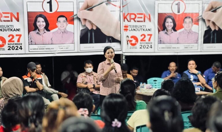 Kampanye di Dusun Binjai, Karolin: Bentuk Kepercayaan Layanan Saya Melahirkan Anak Ketiga di RSUD Landak