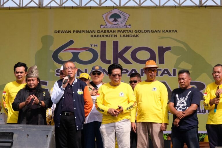 Bang Midji Menyapa Warga Landak, Hadiri Senam Bersama HUT ke-60 Partai Golkar