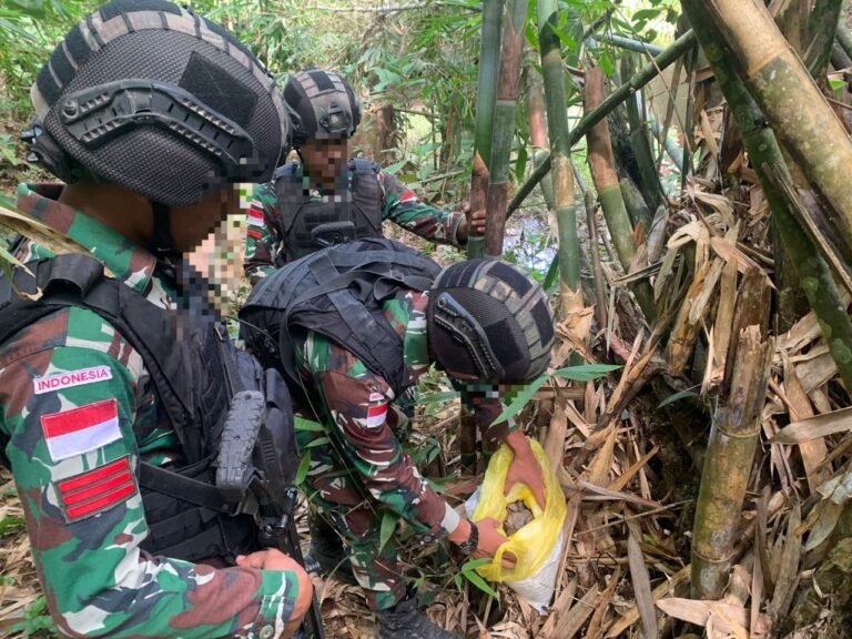 Satgas Pamtas RI-Malaysia Yonzipur 5/ABW Temukan Sisik Trenggiling Ilegal