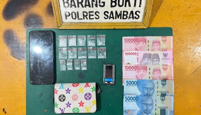 Polisi Amankan Seorang Pengedar Narkotika Golongan I di Kecamatan Tebas