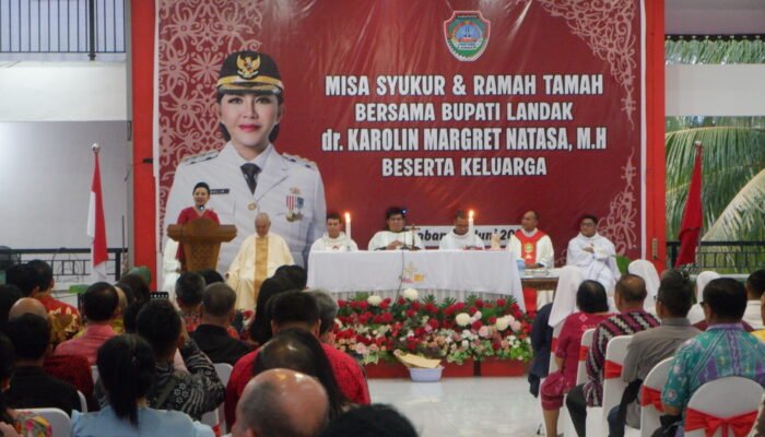 Misa Syukur Masuki Rumah Dinas, Bupati Karolin Harapkan Dukungan untuk Pembangunan Landak