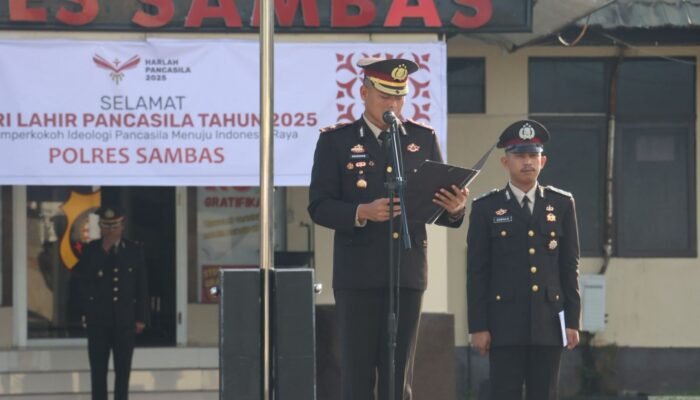 Polres Sambas Gelar Upacara Hari Lahir Pancasila 2025 dengan Khidmat dan Penuh Semangat Nasionalisme