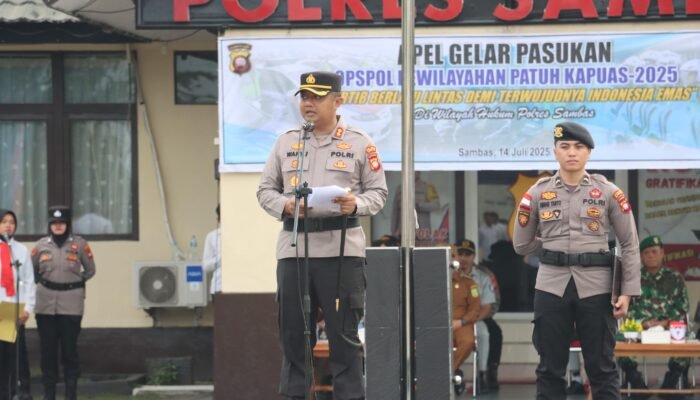 Polres Sambas Gelar Apel Pasukan Operasi Patuh Kapuas 2025