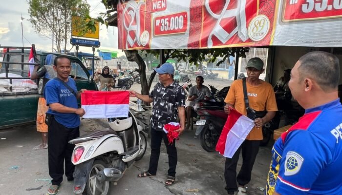 Bendera Merah Putih Berkibar di Pelabuhan Rasau Jaya, GAPASDAP Kalbar Tunjukkan Semangat Nasionalisme