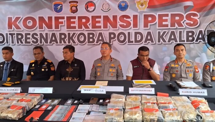 Polda Kalbar Bekuk Sindikat Narkoba Internasional, 77,7 Kg Sabu dan 54 Ribu Ekstasi Disita