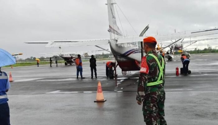 Satgas Korpasgat Pastikan Operasional Bandara Mozes Kilangin Tetap Normal Setelah Insiden Gagal Landing Pesawat
