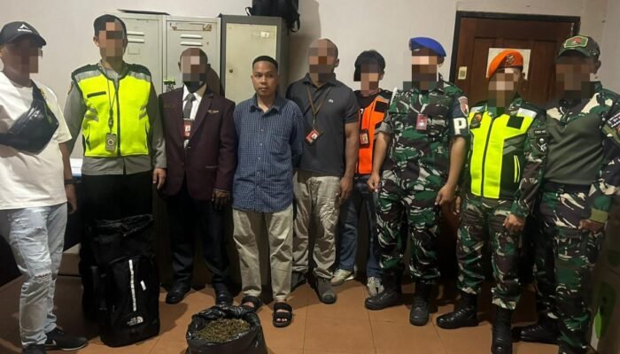 Satgas Korpasgat Bersama Petugas Bandara Gagalkan Pengiriman 2.46 Kg Ganja di Bandara Sentani, Kab. Jayapura