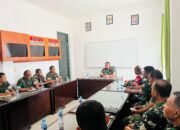 Dandim 1210/Landak Pimpin Rapat Perdana Evaluasi Progja Bersama Danramil dan Perwira Staf