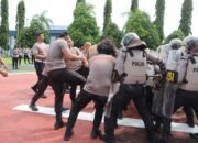 Latihan Pengendalian Massa, Kapolres Landak Tekankan Kesiapsiagaan Personel