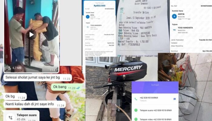 Waspada Penipuan, Seorang Warga Kecamatan Galing Jadi Korban Jual Beli Mesin Tempel di Media Sosial