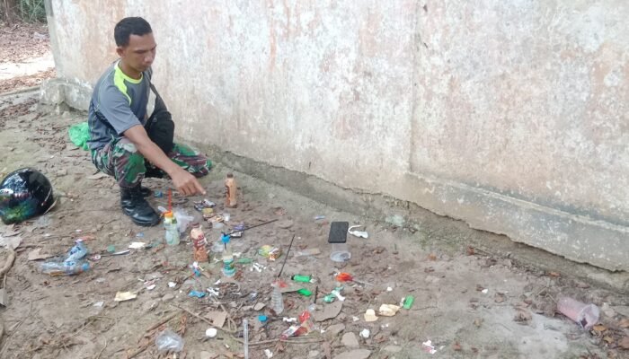 Transaksi Narkoba di Makam Juang Diungkap Koramil Mandor, Terduga Pelaku Kabur Tinggalkan Motor