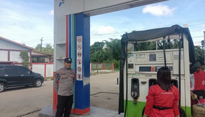 Patroli ke SPBU Personel Polsek Menjalin Pastikan Keamanan Fasilitas Publik