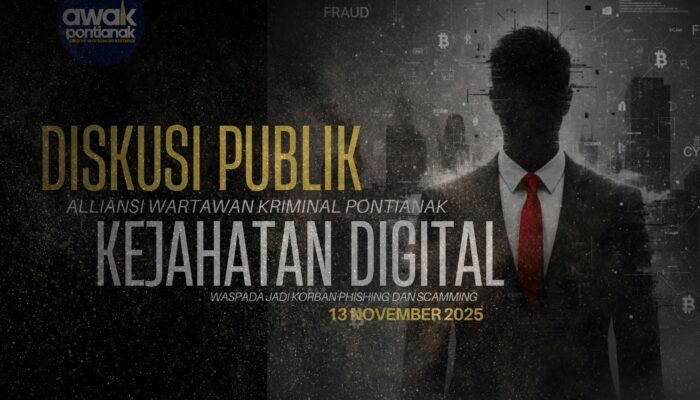 Diskusi Publik Kejahatan Digital, AWAK Pontianak Hadirkan Tiga Narasumber Kompeten