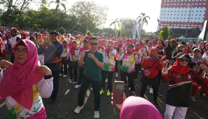 Ribuan Warga Padati Senam Massal KORMI, Edi Kamtono: Budaya Berolahraga Harus Terus Diperkuat