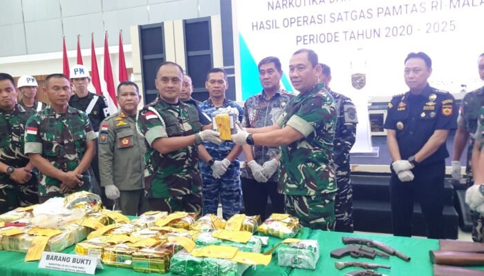 Ribuan Senpi Rakitan dan Puluhan Kilogram Narkotika Dimusnahkan Kodam XII/Tanjungpura