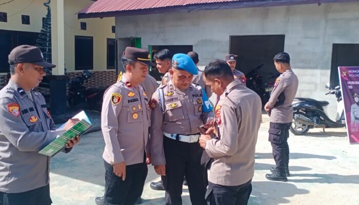 Propam Polsek Mempawah Hulu Lakukan Penegakan, Ketertiban dan Kedisiplinan Personel