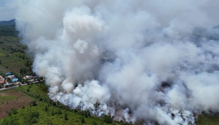 Asap Pekat Selimuti Galang Mempawah, Karhutla Belum Berhasil Dipadamkan