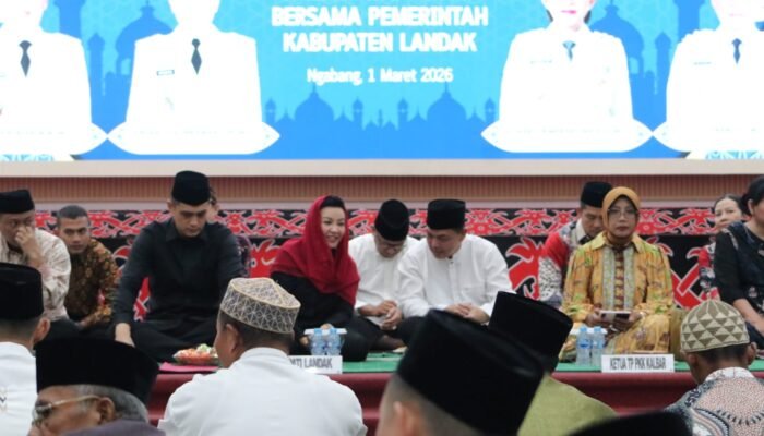 Dalam Safari Ramadan Gubernur Kalbar, Karolin Tegaskan Kolaborasi Infrastruktur dan Pangan Landak