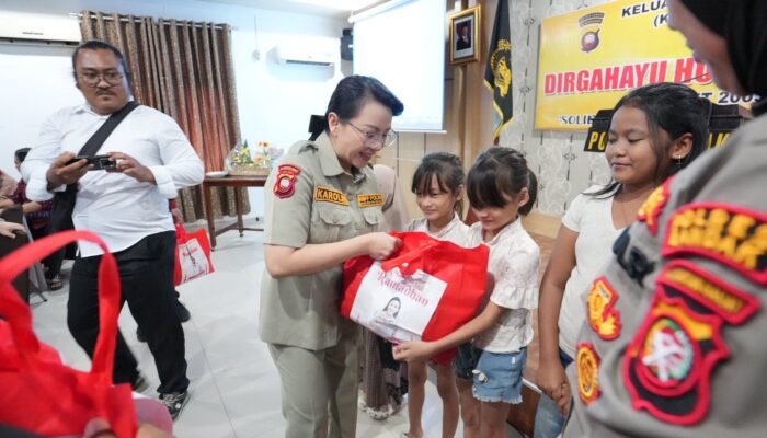 HUT ke-23 KBPP Polri di Landak, Karolin Serahkan Bingkisan Ramadan untuk Anak Panti Asuhan
