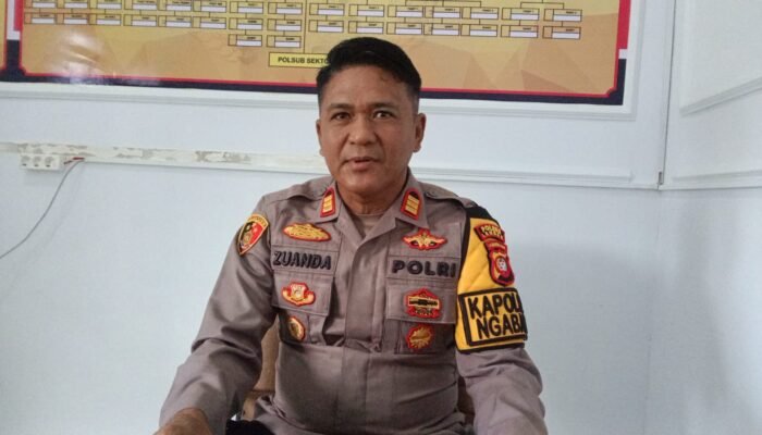 Kapolsek Ngabang Pastikan Situasi Kota Kondusif Jelang Ramadan dan Lebaran