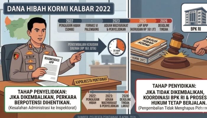 Kasus Korupsi Dana Hibah KORMI Kalbar, Kembalikan Kerugian atau Meledak ke Penyidikan
