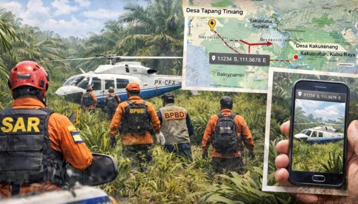 Heli PK-CFX Dikabarkan Ditemukan, Tim SAR Masih Pastikan Kebenaran