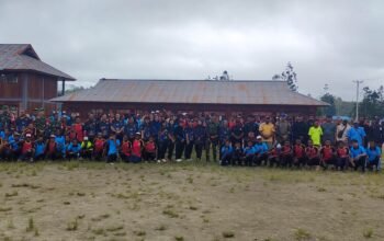 Satgas Yon Parako 466 Pasgat Gencarkan Sosialisasi Bahaya PEKAT di Oksibil, 350 Pelajar Dibekali Edukasi