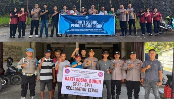 May Day 2026 di Sambas, Buruh Turun Aksi Sosial Bersihkan Lingkungan hingga Perbatasan Aruk