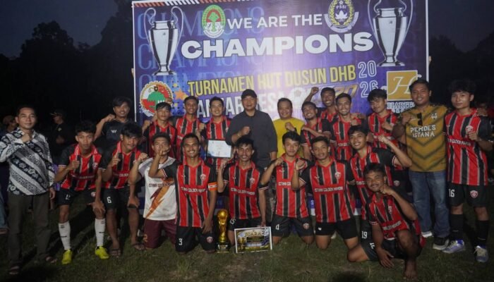 Tutup Turnamen Sepak Bola di Dusun Harapan Baru, Alexander Wilyo Tegaskan Dukungan terhadap Pembinaan Atlet