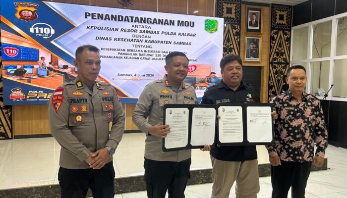 Polres Sambas dan Dinkes Integrasikan Layanan Darurat 110 dan 119, Respons Gawat Darurat Kini Lebih Cepat