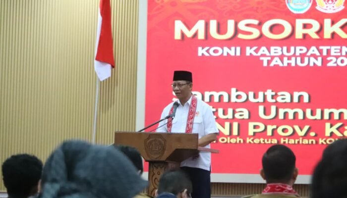 Musorkab VI KONI Landak, Saupi Tekankan Empat Kunci Majukan Prestasi Olahraga Daerah