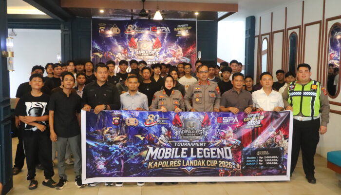 19 Tim Ramaikan Turnamen Mobile Legends Kapolres Landak Cup 2026