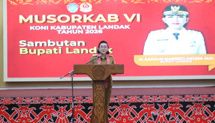 Buka Musorkab KONI Landak, Karolin Tekankan Harus Berdayakan Atlet Daerah