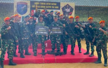 Sabet Juara Menembak di HUT Kodam XII/Tanjungpura, Batalyon Parako 466 Pasgat Ukir Prestasi Gemilang