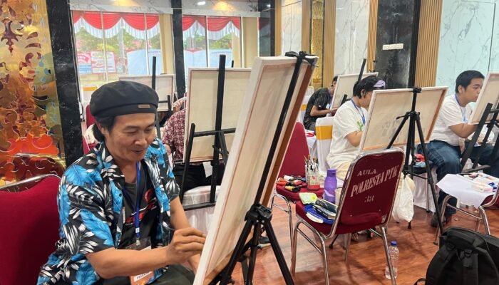 Difabel di Pontianak Unjuk Bakat Lewat Lomba Lukis HUT Bhayangkara, Karya Dikirim ke Mabes Polri