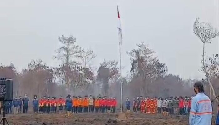 Upacara HUT RI di Lahan Bekas Karhutla, Warga Kubu Raya Serukan Jaga Lingkungan