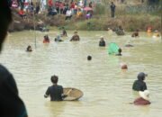 Serunya Lomba “Nyamah” Ikan, Tradisi Tangkap Ikan Khas Dayak Kanayatn Meriahkan HUT Ke-81 RI di Pal 20 Landak