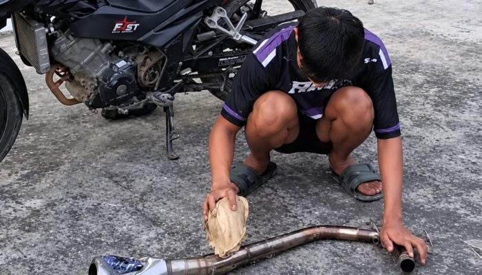 Polsek Air Besar Tertibkan Knalpot Brong dengan Suara Bising yang Meresahkan