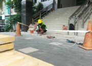 Guiding Block Kantor Terpadu Sutoyo Mulai Dikerjakan Usai Viral Mock-up di Tangga
