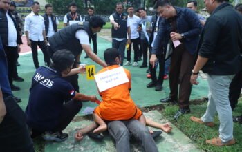 47 Adegan Diperagakan dalam Rekonstruksi Kasus Pembunuhan Ibu dan Anak di Kuala Behe